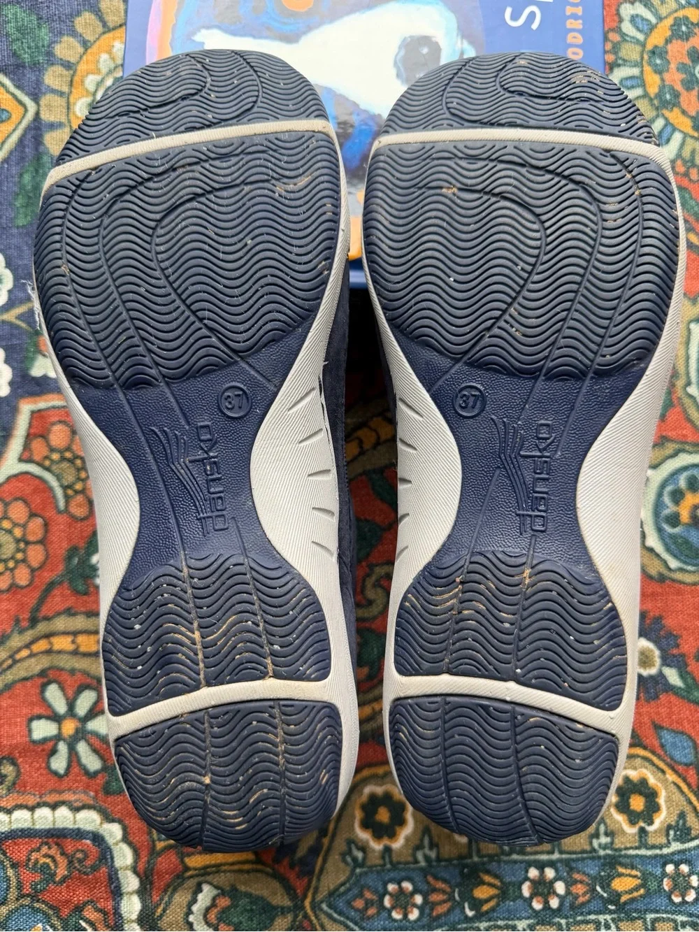 Dansko Women's Sneakers Navy Blue Bungee toggle Lace-Up